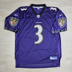 Baltimore Ravens Jersey Mens Large Purple NFL Football Matt Stover 3 Reebok